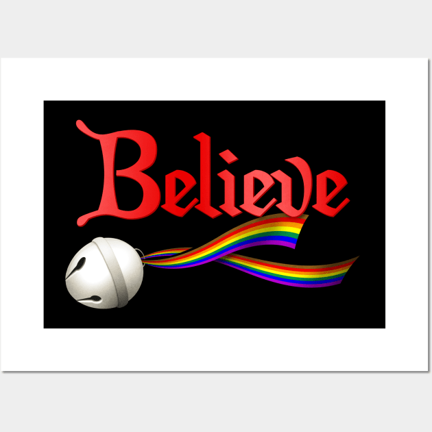 Believe Philly LGBTQ Pride Jingle Bell Wall Art by wheedesign